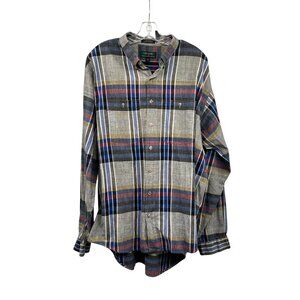 Colours by Alexander Julian Mens Plaid Button Up Shirt Colorful Size 2XLT